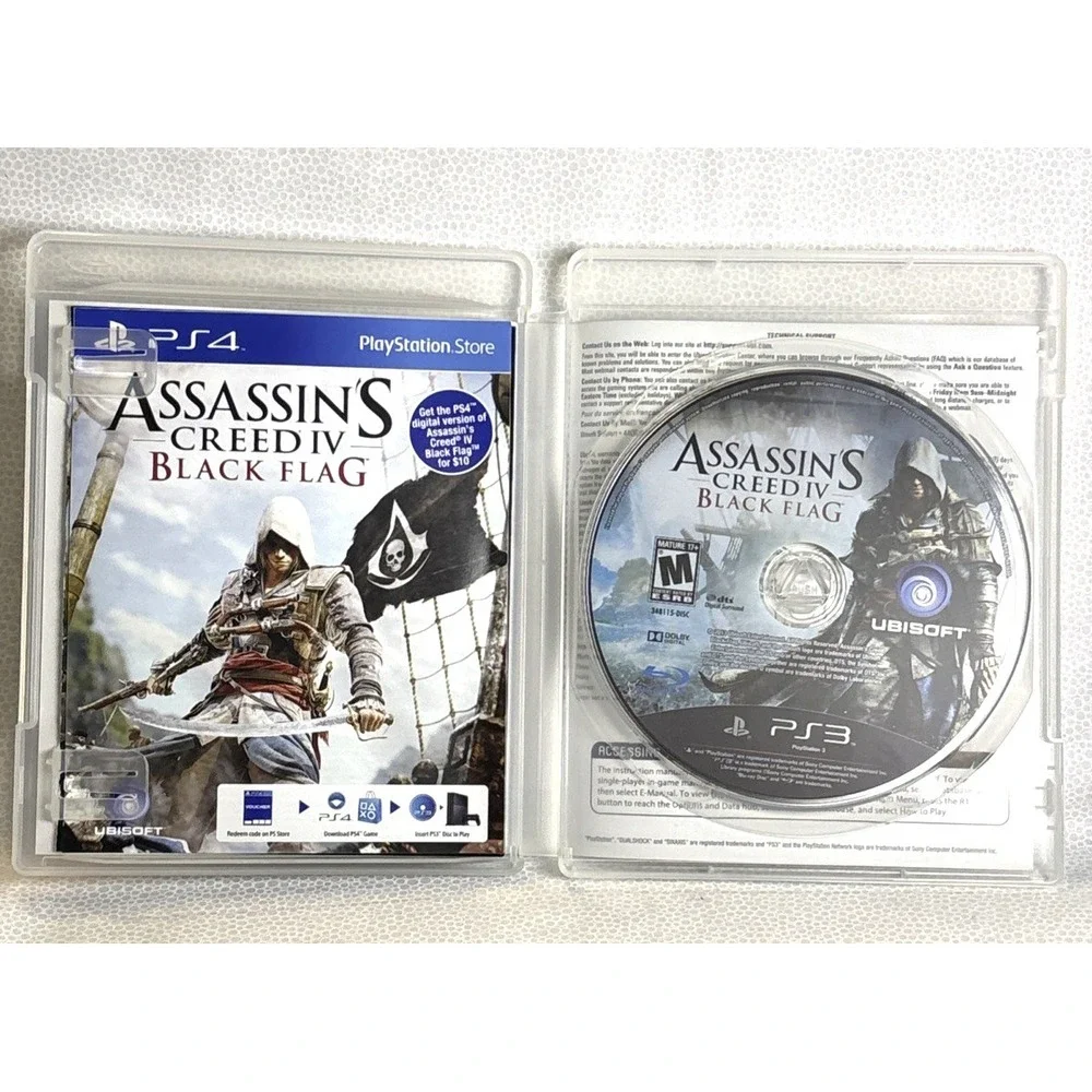 Lot 4 Sony Playstation 3 PS3 Assassins Creed, II, III, and Black Flag